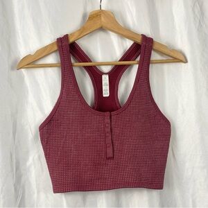 Offline By Aerie Women's Burgundy Racerback Sports Bra Least Support Size Large